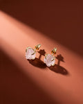 Aretes de Cuarzo Rosa