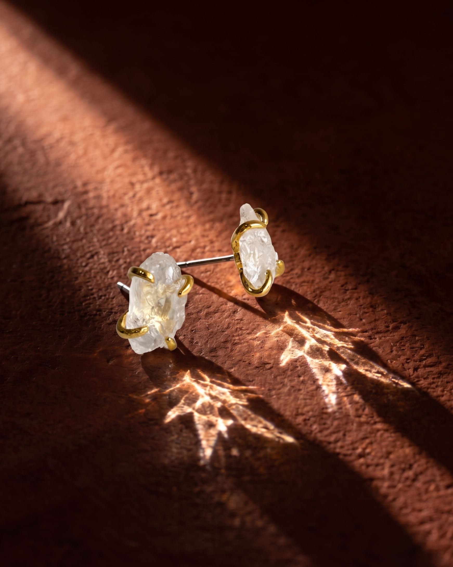 Aretes de Cuarzo Rosa